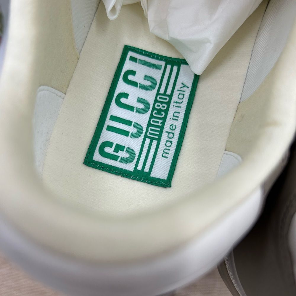 Men's Gucci Mac 80 low top leather  sneakers size 11 fits 11.5 US made in Italy - Picture 8 of 13